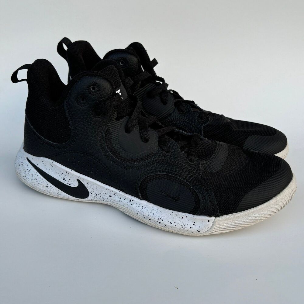 Nike Fly By Mid 2 Mens Black White Basketball Shoes Sz 8.5
